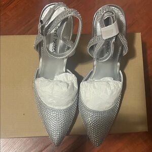 Steve Madden Silver Studded Heels